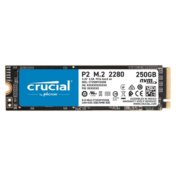 [마이크론] Micron Crucial P2 SSD M.2 2280 NVMe 250GB TLC 대원CTS